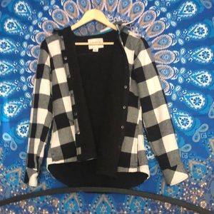 Orvis black and white flannel